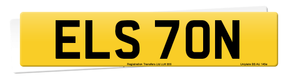 Registration number ELS 70N